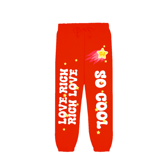 Red So Cool Star Joggers